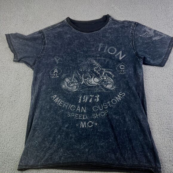 Affliction T Shirt Mens Extra Large Skull Black Live Fast Skulls Motorcycle Y2K - Picture 2 of 8